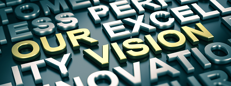Words Our Vision in type